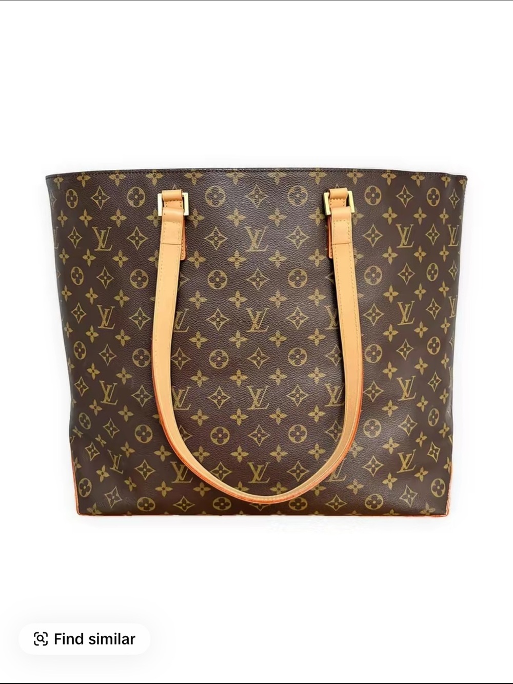 Louis Vuitton Monogram Canvas Tote with Vachetta Leather Handles